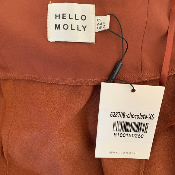 Hello Molly If the Gown Fits Mini Wrap Dress in Chocolate - Picture 6 of 8